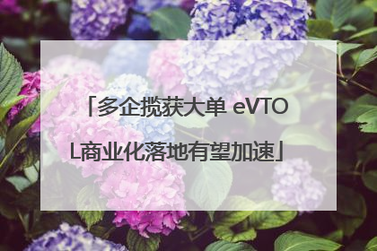 多企揽获大单 eVTOL商业化落地有望加速