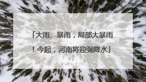 大雨、暴雨，局部大暴雨！今起，河南将迎强降水