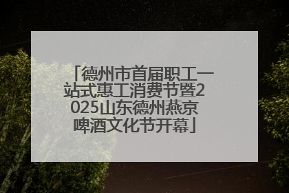 德州市首届职工一站式惠工消费节暨2025山东德州燕京啤酒文化节开幕