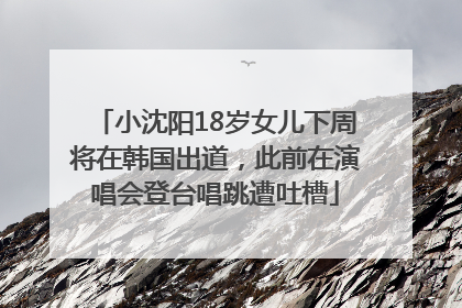 小沈阳18岁女儿下周将在韩国出道，此前在演唱会登台唱跳遭吐槽