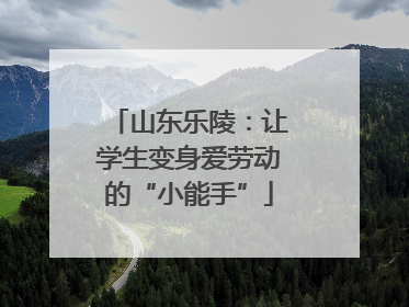 山东乐陵：让学生变身爱劳动的“小能手”
