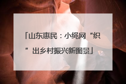 山东惠民：小绳网“织”出乡村振兴新图景