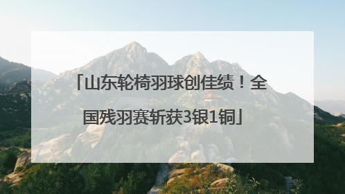 山东轮椅羽球创佳绩！全国残羽赛斩获3银1铜