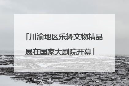 川渝地区乐舞文物精品展在国家大剧院开幕