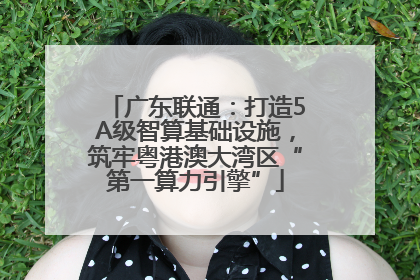 广东联通：打造5A级智算基础设施，筑牢粤港澳大湾区“第一算力引擎”