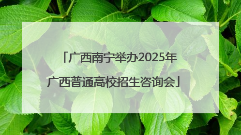 广西南宁举办2025年广西普通高校招生咨询会