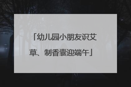 幼儿园小朋友识艾草、制香囊迎端午