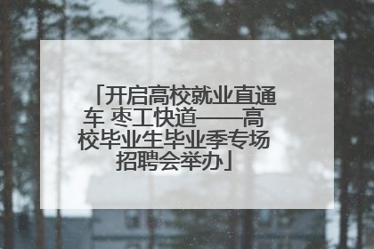 开启高校就业直通车 枣工快道——高校毕业生毕业季专场招聘会举办