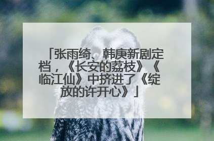 张雨绮、韩庚新剧定档，《长安的荔枝》《临江仙》中挤进了《绽放的许开心》