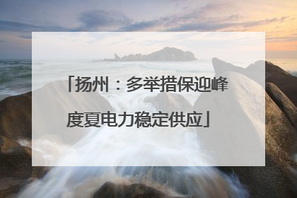 扬州：多举措保迎峰度夏电力稳定供应