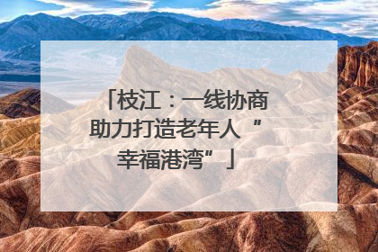 枝江：一线协商助力打造老年人“幸福港湾”