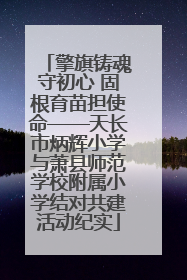 擎旗铸魂守初心 固根育苗担使命——天长市炳辉小学与萧县师范学校附属小学结对共建活动纪实