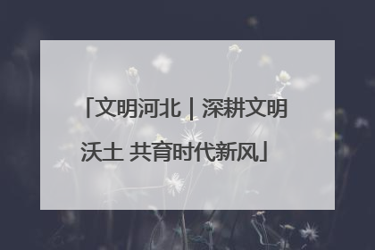 文明河北｜深耕文明沃土 共育时代新风