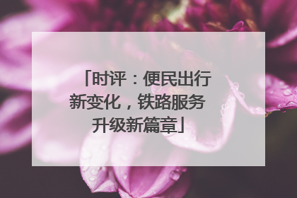 时评：便民出行新变化，铁路服务升级新篇章