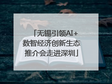 无锡引领AI+数智经济创新生态推介会走进深圳