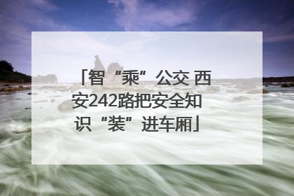 智“乘”公交 西安242路把安全知识“装”进车厢