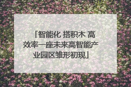 智能化 搭积木 高效率一座未来高智能产业园区雏形初现