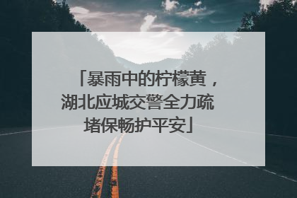暴雨中的柠檬黄，湖北应城交警全力疏堵保畅护平安
