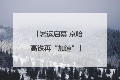 暑运启幕 京哈高铁再“加速”
