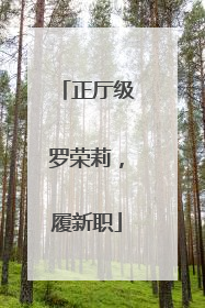 正厅级罗荣莉，履新职