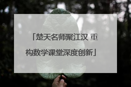 楚天名师聚江汉 重构数学课堂深度创新