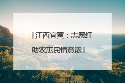 江西宜黄：志愿红助农惠民情意浓