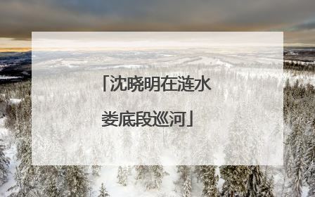 沈晓明在涟水娄底段巡河