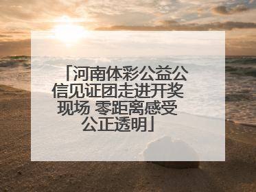 河南体彩公益公信见证团走进开奖现场 零距离感受公正透明