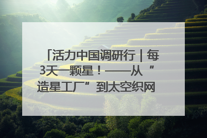 活力中国调研行｜每3天一颗星！——从“造星工厂”到太空织网的“银河速度”