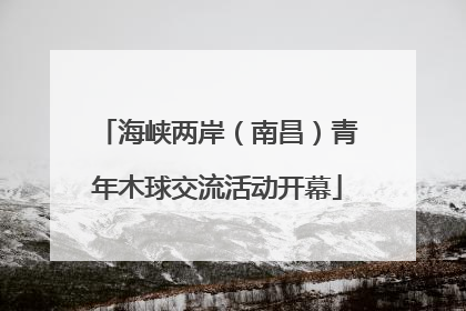 海峡两岸（南昌）青年木球交流活动开幕