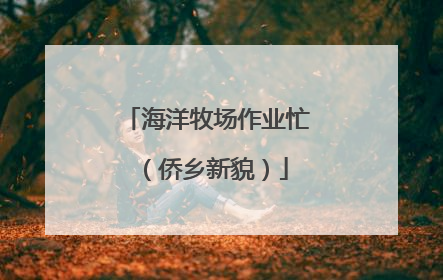 海洋牧场作业忙（侨乡新貌）