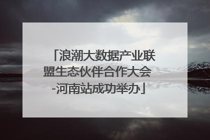 浪潮大数据产业联盟生态伙伴合作大会-河南站成功举办