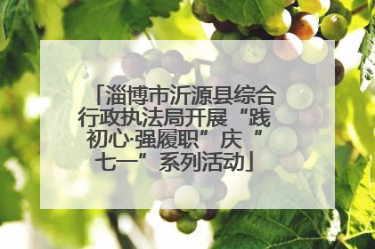 淄博市沂源县综合行政执法局开展“践初心·强履职”庆“七一”系列活动