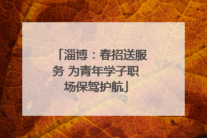 淄博：春招送服务 为青年学子职场保驾护航