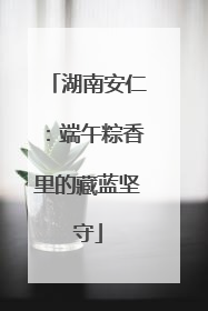 湖南安仁：端午粽香里的藏蓝坚守