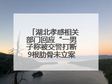 湖北孝感相关部门回应“一男子称被交警打断9根肋骨未立案”：已成立联合专班开展工作