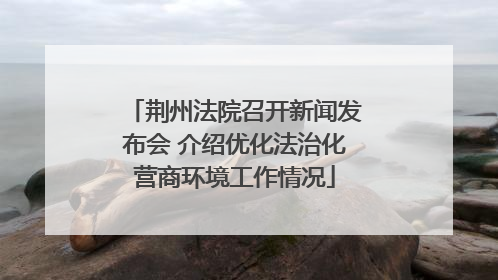 荆州法院召开新闻发布会 介绍优化法治化营商环境工作情况
