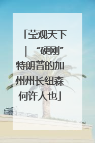 莹观天下｜“硬刚”特朗普的加州州长纽森何许人也