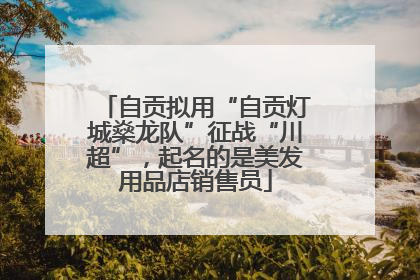 自贡拟用“自贡灯城燊龙队”征战“川超”，起名的是美发用品店销售员