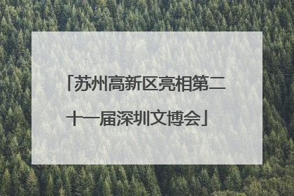 苏州高新区亮相第二十一届深圳文博会