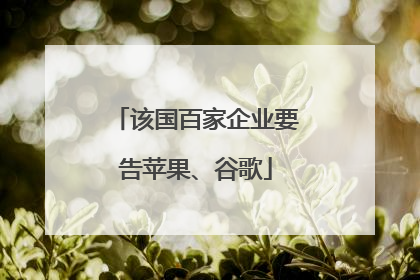 该国百家企业要告苹果、谷歌