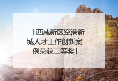 西咸新区空港新城人才工作创新案例荣获二等奖