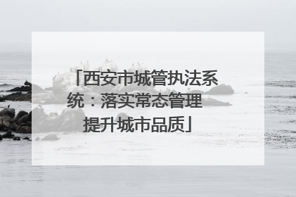西安市城管执法系统：落实常态管理 提升城市品质