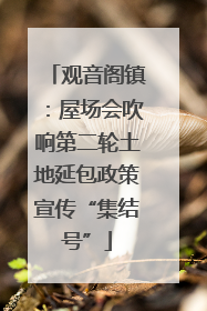 观音阁镇：屋场会吹响第二轮土地延包政策宣传“集结号”