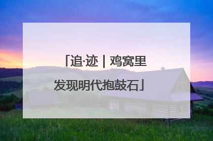 追·迹｜鸡窝里发现明代抱鼓石