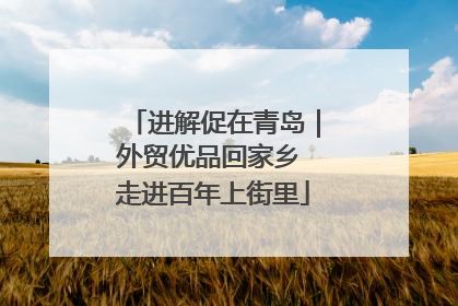 进解促在青岛｜外贸优品回家乡 走进百年上街里