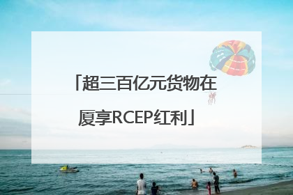 超三百亿元货物在厦享RCEP红利