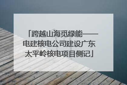 跨越山海觅绿能——电建核电公司建设广东太平岭核电项目侧记