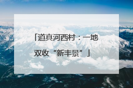 道真河西村：一地双收“新丰景”