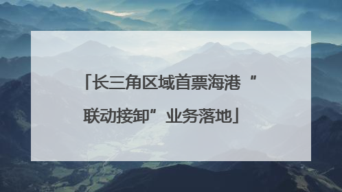 长三角区域首票海港“联动接卸”业务落地
